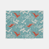 Retro Blauwgroen Steenbok Zodiac Feestelijke Dier Fleece Deken (Voorkant (Horizontaal))