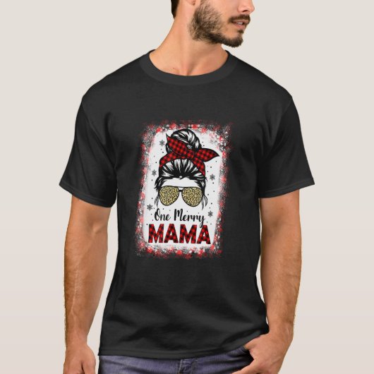 Retro Bleaching One Merry Mama Leopard Buffalo Pla T-shirt (Voorkant)