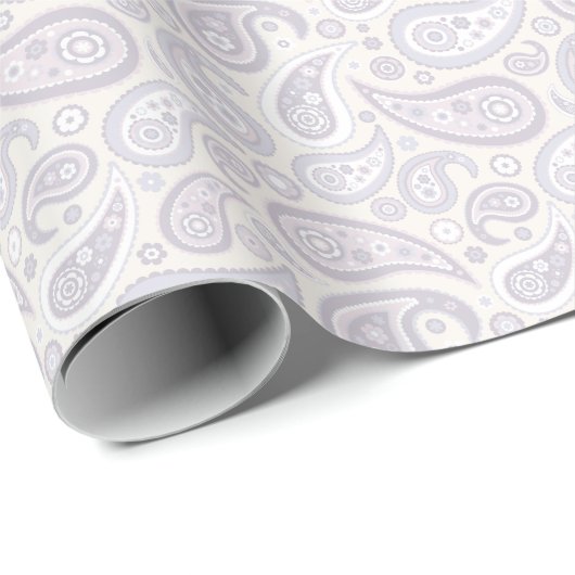 Retro Bleek subtiel Paisley Pattern Cadeaupapier (Rol Hoek)