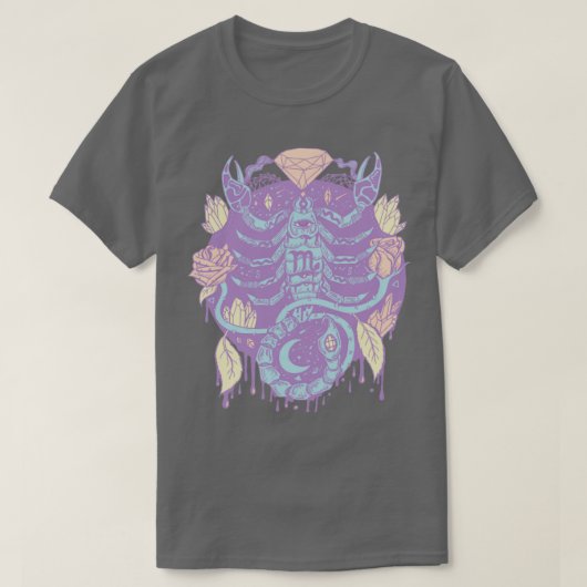 Retro Blend Mystic Scorpio Zodiac T-shirt (Design voorkant)