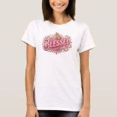 Retro BLESSED 2D Aangepaste Creatie T-shirt (Voorkant)