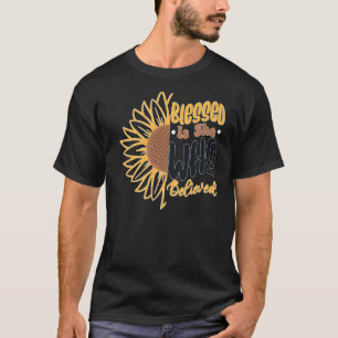 Retro Blessed is zij die dacht dat Boho Religieus  T-shirt