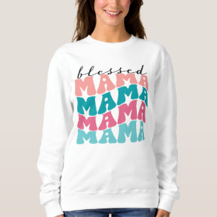 Retro Blessed Mama Sweatshirt