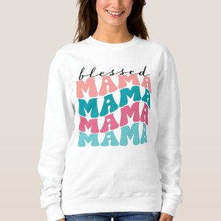 Retro Blessed Mama Sweatshirt