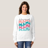 Retro Blessed Mama Sweatshirt (Voorkant volledig)