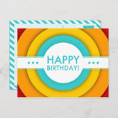 retro blije verjaardag briefkaart (Voorkant / Achterkant)