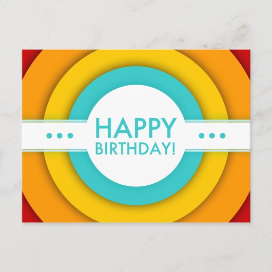 retro blije verjaardag briefkaart (Voorkant)