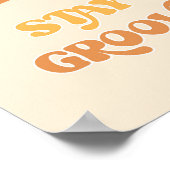 Retro blijf bloeiende verjaardag poster (Hoek)