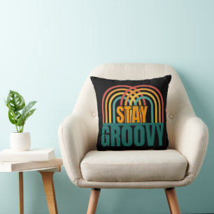RETRO BLIJF GROOVY MOTIVATIE POSITIEF KUSSEN
