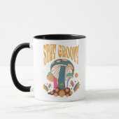 Retro Blijf Groovy Paddenstoel Mok (Links)