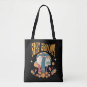 Retro Blijf Groovy Paddenstoel Tote Bag (Voorkant)