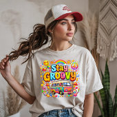 Retro blijf groovy Tri-Blend shirt