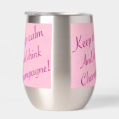 Retro Blijf kalm en Drink champagne (Rechts)