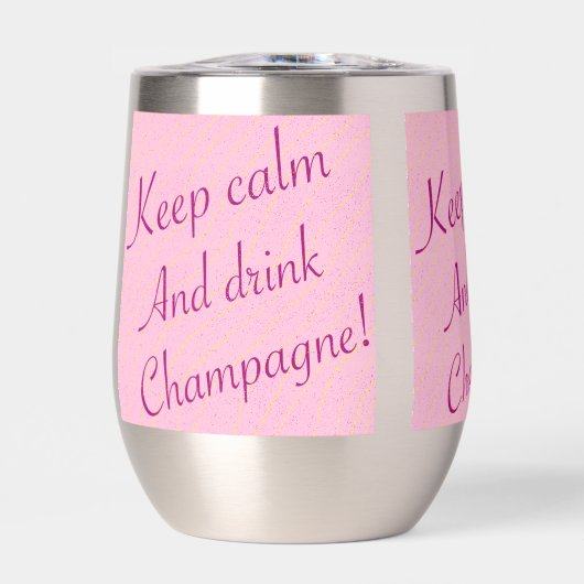 Retro Blijf kalm en Drink champagne (Voorkant)