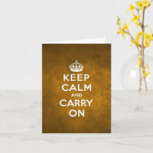 Retro Blijf Kalme  Kaart (Gele Bloem)