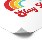 Retro Blijf op straat Rainbow Gay Pride Poster (Hoek)