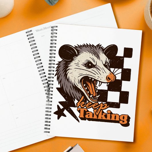 Retro Blijf praten Feral Possum: Angry Wild Animal Planner
