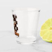 Retro Blijf praten Feral Possum: Angry Wild Animal Shot Glas (Rechts)