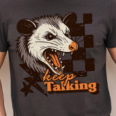 Retro Blijf praten Feral Possum: Angry Wild Animal Tri-Blend Shirt