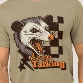 Retro Blijf praten Feral Possum: Angry Wild Animal Tri-Blend Shirt
