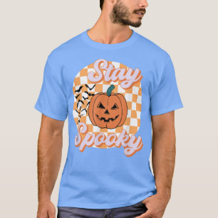 Retro Blijf spoky Scray Pumpkin Face Funny Newe T-shirt