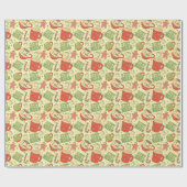 Retro Blijf warm Kerstvakantie Hot Cocoa Cadeaupapier (Vlak)