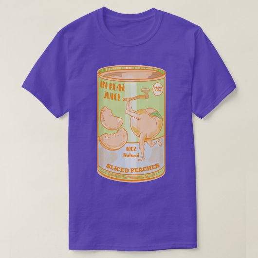 Retro blik perziken t-shirt (Design voorkant)