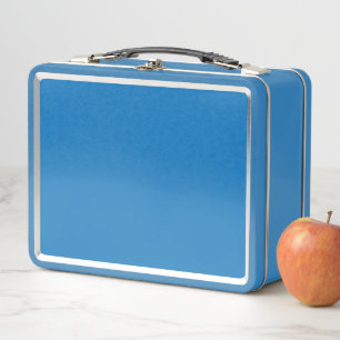Retro Blikken Lunchbox Blauw Vintage Schoolstijl