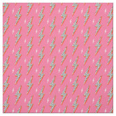 Retro bliksemflits donderflits rood stof (Swatch)