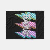 Retro Bliksemflits Leraar Fleece Deken (Voorkant (Horizontaal))