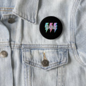 Retro Bliksemflits Leraar Ronde Button 5,7 Cm (In situ)