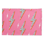 Retro bliksemflits met schroefdraad rode dop kussensloop (Achterkant)