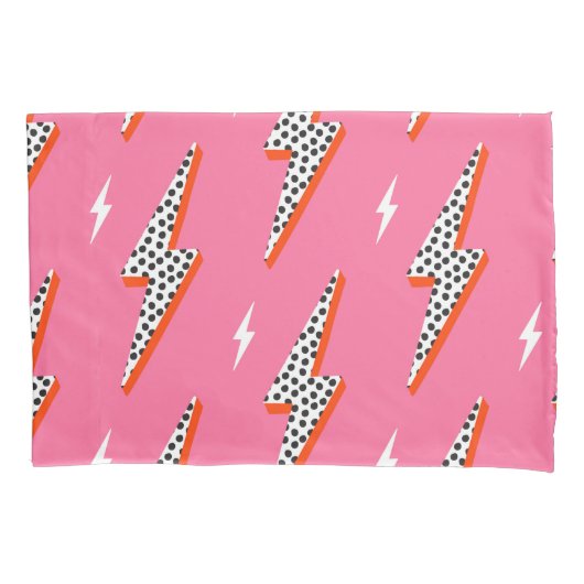 Retro bliksemflits met schroefdraad rode dop kussensloop (Voorkant)