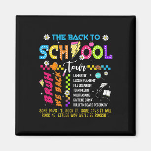 Retro Bliksemschicht Abcd Terug naar school Tour T Magneet
