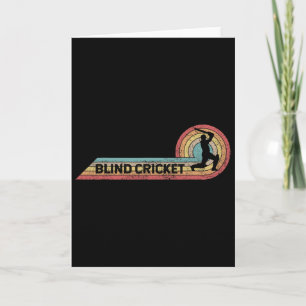Retro Blinde Cricket Antieke Speler Filmstrook Kaart