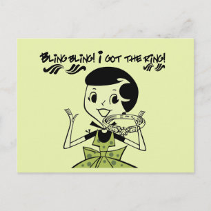 Retro Bling Ring Tshirts en cadeaus Briefkaart