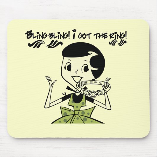 Retro Bling Ring Tshirts en cadeaus Muismat (Voorkant)