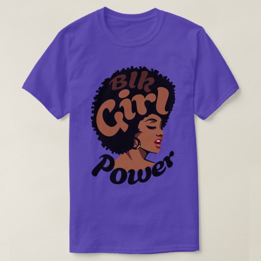 Retro BLK GRL PWR T-shirt (Design voorkant)