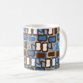 Retro Blob Patroon Koffiemok (Voorkant rechts)