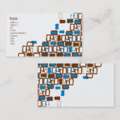 Retro Blob Visitekaartje (Voorkant / Achterkant)