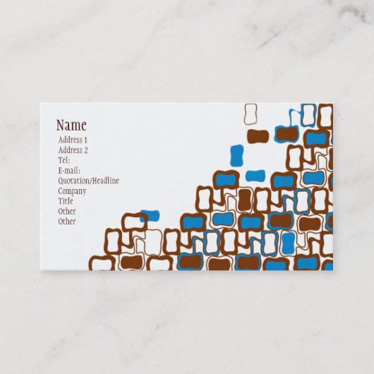 Retro Blob Visitekaartje (Voorkant)