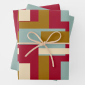 Retro Block Design 3 Inpakpapier Vel (In situ)