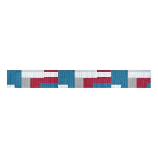 Retro Block Design 4 Grosgrain Lint (Voorkant)