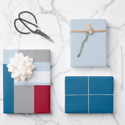 Retro Block Design 4 Inpakpapier Vel (Voorkant)