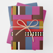 Retro Block Design 6 Inpakpapier Vel (In situ)