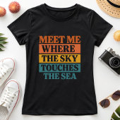 Retro Block “Sky Touches the Sea”, Summer Vacation T-shirt