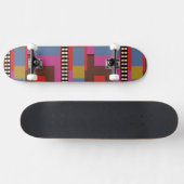 Retro Blocked Design 6 Persoonlijk Skateboard (Horizontaal)