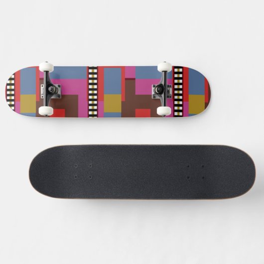 Retro Blocked Design 6 Persoonlijk Skateboard (Horizontaal)