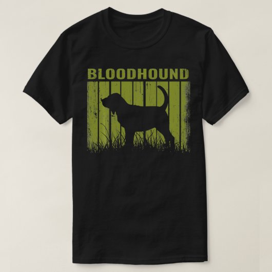 Retro bloedhond cadeau t-shirt (Design voorkant)