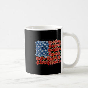 Retro Bloem Amerikaanse Vlag Usa Patriottisch 4 Ju Koffiemok
